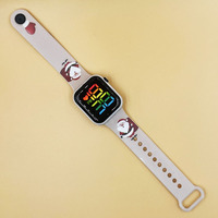 Montre électronique LED de dessin animé 2025, nouvelle montre numérique LED en plastique pour enfants, garçons et filles, montre de sport carrée de dessin animé