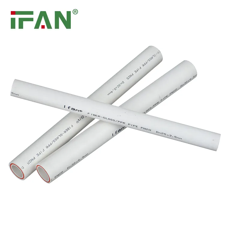 IFAN Factory Supplier White Fiberglass Composite PPR Pipe PN25 Tubos de agua Plumbing PPR Piping