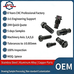 Pièce filetée hexagonale en acier oxydé noir usinée <span class=keywords><strong>CNC</strong></span> sur mesure, usinage de précision OEM IATF 16949 pour pièces automobiles - Product Image 1