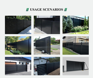 Tùy chỉnh thiết kế hiện đại nhôm đường lái xe nhập Cổng đôi Swing an ninh hàng rào cổng sơn tĩnh điện kết thúc - Product Image 6