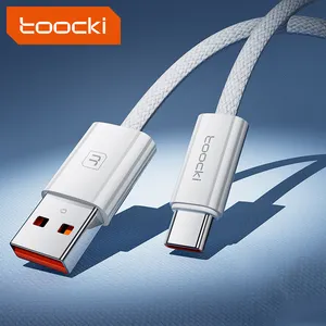 Toocki kabel USB pengisian daya cepat, kabel Usb tipe-c 3M USB ke Tipe c 66W, kabel Data tipe-c QC3.0, kabel pengisian daya cepat untuk Huawei, 3M 66W