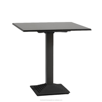 Table de meuble Commercial pour restaurant, plateau en bois avec pied en métal, table à manger carrée RT-863