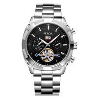 Unique Multi Fonction Bracelet En Acier Inoxydable Top Marque De Luxe Tourbillon Montre Hommes Montre-Bracelet Hommes Automatique Mécanique Montres