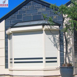 Phong cách Châu Âu chống trộm cách điện cửa sổ con lăn cửa chớp bên ngoài hợp kim nhôm an ninh bão màn trập từ xa dọc - Product Image 1