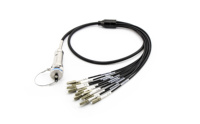 Connecteur extérieur étanche 2/4/8/12 cœurs J599/mpo D38999, utilisant un câble J599 LSZH, cordon de raccordement en fibre optique pour environnements difficiles
