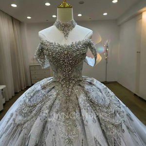 Vestido de Novia de Lujo con Perlas, Vestido de Novia Brillante, Vestido de Baile Personalizado, Vestidos de Novia Boda Lsjj44 Jancember - Product Image 3