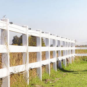 SRX Usine Facile 3D Stable Panneau Clôture PVC Post <span class=keywords><strong>Rail</strong></span> pour Chevaux Corral Panneaux Moutons Ranch Ferme Enduit <span class=keywords><strong>Rail</strong></span> Clôture Porte - Product Image 1