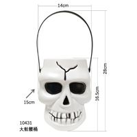 Seau à bonbons d'Halloween portable pour enfants, décorations et accessoires fantaisie : citrouille, fantôme, Hulk, visage de chat, crâne pour la collecte de bonbons