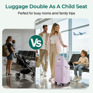 <span class=keywords><strong>Valise</strong></span> de voyage de luxe pour enfants avec siège intégré, bagage à main 20 pouces, sacs de voyage en PC, style sportif - Product Image 3