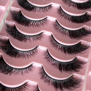 Vente en gros de marque privée 10 paires de faux cils 5D vison Faux cils naturels Faux cils de vison bande <span class=keywords><strong>russe</strong></span> cils - Product Image 6