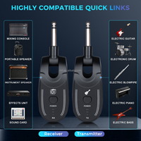 TNH DX21 Wireless Guitar System Transceiver Audio Transmitter and Receiver System for Electric Bass Guitar Violins Instruments