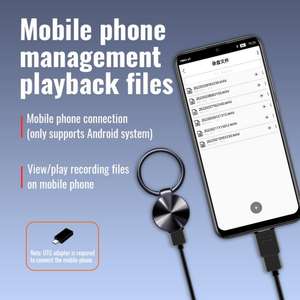 เครื่องบันทึกเสียงขนาดเล็ก S30 รุ่นพวงกุญแจพร้อมเสียงพูดแบบกำหนดเอง, พวงกุญแจเสียงแบบกำหนดเอง, พวงกุญแจเสียง - Product Image 5