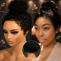Perruque en cheveux humains bouclés afro kinky avec dentelle HD, pré-épilée avec bordure 4C, perruque frontale afro sans colle, cheveux vierges alignés sur les cuticules