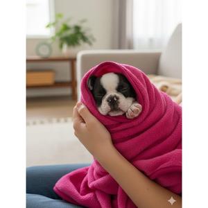 Manta de Felpa para Mascotas Yommy, Suave, Ligera, Cálida, con Diseño de Huellas, Lavable, Manta de Invierno para Perros y Gatos - Product Image 6