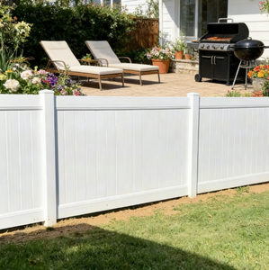 Valla de 3 barras para caballos, 4.5 pies de altura, fácil de montar, ecológica, de plástico PVC blanco, con puerta para jardín, piscina, casa de mascotas, granja, rancho - Product Image 3