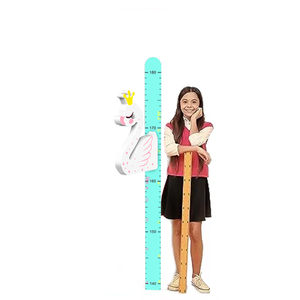 Tùy Chỉnh 3D Phim Hoạt Hình Nhà Dán Tường Để Đo Trẻ Em Của Chiều Cao Có Thể Gập Lại Phát Triển Chiều Cao Cai Trị Biểu Đồ Cho Trẻ Em - Product Image 1