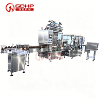 Ligne de production antidéflagrante entièrement automatique pour le remplissage et le bouchonnage de 6 buses de formol, d'alcool et de matériaux inflammables