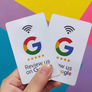 بطاقة هدايا قابلة للتخصيص من البي في سي مع تقنية إن إف سي ورمز الاستجابة السريعة قابلة للبرمجة لوسائل التواصل الاجتماعي وجوجل بلاي مع شريحة 215 مقاومة للماء من ماركة زد دي إف - Product Image 4