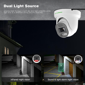 Caméra IP de sécurité GR-DFD-M5V 5MP avec double éclairage, détection de véhicules et de personnes, audio bidirectionnel, vision nocturne, intérieur/extérieur, IP66 - Product Image 3