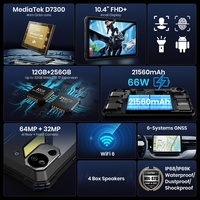 Tablette robuste Fossibot DT3 5G, 21560 mAh, écran 10,4 pouces 2.4K, 12+256 Go, Android 15, appareil photo principal 64 MP, Wi-Fi 6, prix bas, intelligente