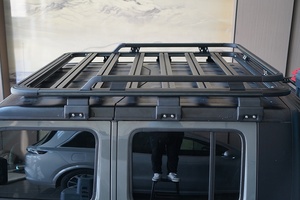Accesorios Offroad Canastilla Portaequipaje de <span class=keywords><strong>Techo</strong></span> Tipo Plataforma de Aluminio de Alta Calidad Sin Tumbaburros para Camioneta Pickup Jeep Gladiator JT - Product Image 4