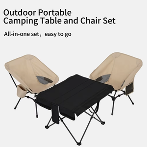 Kit de table et de chaises pliantes <span class=keywords><strong>pour</strong></span> <span class=keywords><strong>le</strong></span> camping, 2 places, avec sac de transport <span class=keywords><strong>pour</strong></span> les aventures en plein air - Product Image 2