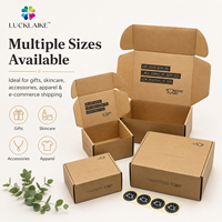 Anpassbares Logo Braune Kraft-Geschenkverpackung Wellpappe Seife Kleidung PR Post Papier Kartons Verpackung