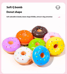 Multi-Colored Cartoon Donut Latex Dog Chew <b>Toy</b> Funny Sound <b>Interactive</b> Safety <b>Pet</b> Playing Squeaky Ring <b>Toys</b> - Product Image 6