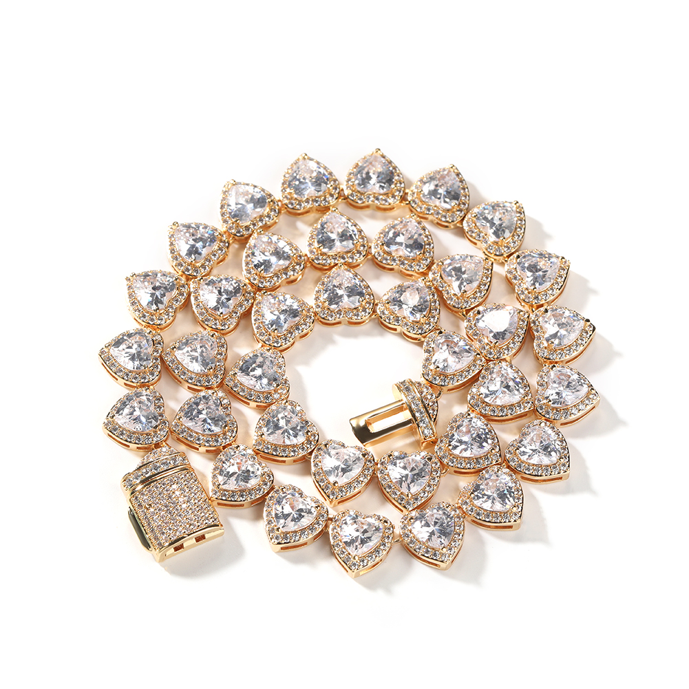 Gold with clear stone