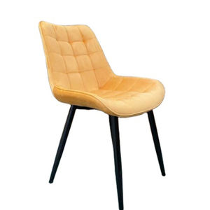 Ghế ăn phòng khách, ghế trang trí hiện đại bọc nhung đen khung kim loại, thiết kế mới dành cho nhà ở và khách sạn - Product Image 2