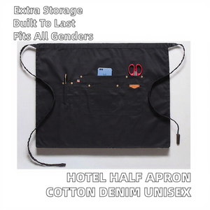 Half Short Sleeveless Cotton Denim Waist <b>Apron</b> for Men <b>Women</b> <b>Kitchen</b> & Cleaning Use - Product Image 2