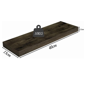 Solid Wood Wall Mounted <b>Shelf</b> 40x15x2.5cm Rectangle Multipurpose Hanging Storage <b>Rack</b> For Living Room Bathroom Decoration - Product Image 3
