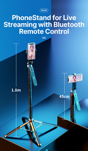 Original Ulanzi MA09 al por mayor selfie stick trípode <span class=keywords><strong>para</strong></span> <span class=keywords><strong>Iphone</strong></span> 16 15 <span class=keywords><strong>14</strong></span> 13 <span class=keywords><strong>Pro</strong></span> <span class=keywords><strong>Max</strong></span> teléfono Android con Control remoto - Product Image 2