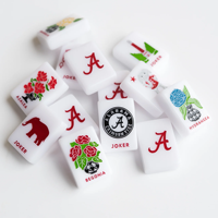 Tuiles de Mahjong de l'Université de l'Alabama, 160 tuiles en acrylique, jeu de Mahjong américain