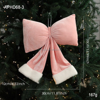 RTS Nœud en velours bordeaux rose-rouge de haute qualité, 8-35 cm, tridimensionnel, écologique, réutilisable, durable, non toxique, grand format