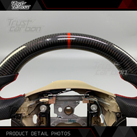 Volante de Fibra de Carbono Personalizado para SVT Focus Mustang 2000-2004 GT Shelby F150 1994-2003 con Pantalla LED y Calefacción