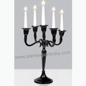 Gold Plated 5 Arms Decorative Aluminum Metal Candelabra Handcrafted With Excellent Quality High Finishing Customized Size - Product Image 4
