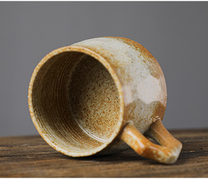 Juego de Taza y Platillo de Café Retro Personalizable, Taza de Cerámica de Cerámica Rústica, Juegos de Tazas de Cerámica - Product Image 5