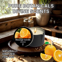 2026 Livraison Gratuite Promotion Luxe Écologique 2oz Cire de Soja Naturelle Bougies d'Aromathérapie à l'Orange pour Massage Article Cadeau pour Adulte