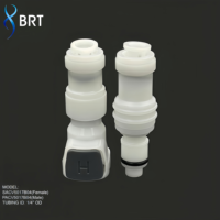 Raccords rapides en plastique BRT, connecteurs mâles à insertion, à valve, grand orifice, en POM Acetal, pour vide 120 psi -40F