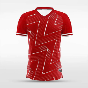 เสื้อฟุตบอลทีมเรดส์เหย้าคุณภาพสูงจาก JY Custom&Wholesale ผลิตจากโพลีเอสเตอร์ 100% ระบายอากาศได้ดี แห้งเร็ว แขนสั้น ใส่ได้ทั้งชายและหญิง - Product Image 1