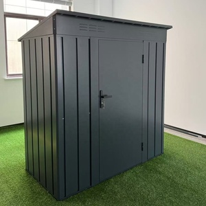 Petit abri de jardin robuste Serrure Design moderne Maison en métal Stockage d'outils Portable Power Coated Bois galvanisé Acier Patio Car - Product Image 3