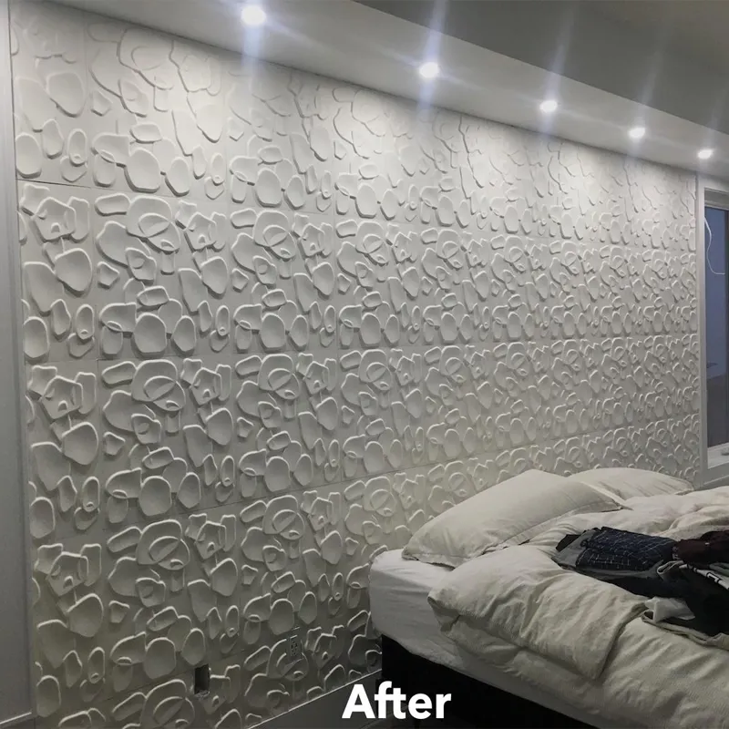 घर के इंटीरियर के लिए दीवार कला सजावट 3डी पीवीसी दीवार पैनल कवरिंग