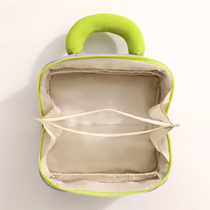 Pochette de rangement matelassée personnalisée en nylon imperméable et rembourrée pour sac de voyage, organiseur de cosmétiques, trousse de maquillage avec fermeture éclair et poignée - Product Image 2