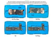RELIFE RL-601T Kit de pochoirs de rebillage BGA 3D 20-en-1 pour carte mère et carte intermédiaire d'origine pour iPhone X~17 PM Garantie 12 mois