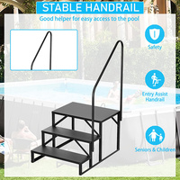 JH-Mech facile à installer marches multifonctionnelles pour l'extérieur marches de maison mobile plus sûres escaliers de bain à remous robustes et résistants