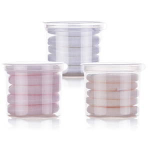 Blanc rose couleur 6cm prix <span class=keywords><strong>de</strong></span> gros Logo personnalisé usine directe 5 pièces rond main crochet ruban maquillage poudre éponge miel poudre - Product Image 4