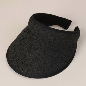 Nouvelle Arrivée 2025 – Chapeau Visière d'Été pour Plage et Extérieur, Pare-Soleil Tendance Couleur Unie, Visière Vide en Paille de Papier pour Voyage et Activités de Plein Air - Product Image 6