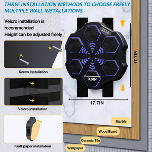 Thông Minh Âm Nhạc Đấm Bốc Máy Đào Tạo Đấm Đá Treo Tường Trò Chơi Đấm Bốc Thông Minh Đấm Bốc Mục Tiêu - Product Image 3