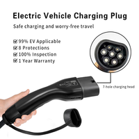 Câble de charge pour voiture électrique standard européen, type 2, chargeur EV portable 7KW 11KW 22KW, chargeur EV intelligent portable à charge rapide